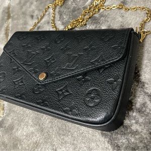 Louis Vuitton Monogram Empreinte Pochette Clutch Crossbody Bag